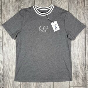 Eastside‎ Golf Mens Shirt Short Sleeve Pique Crew Gray Logo Embroidered NWT Sz M